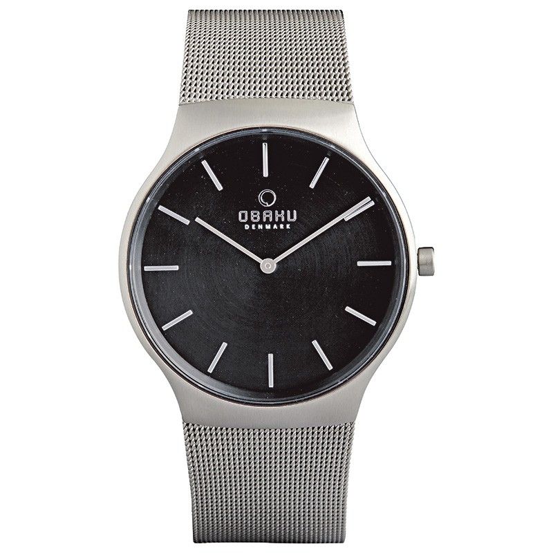 Montre Obaku acier noir homme