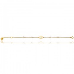 Bracelet Lulu Castagnette en or 9 carats et perles de culture