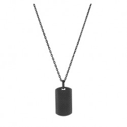 Collier Murat argent rhodium noir