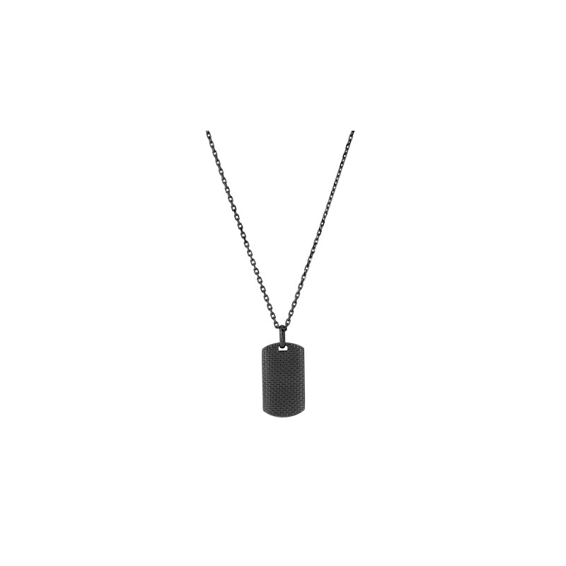 Collier Murat argent rhodium noir