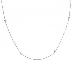 Collier Murat argent et oxydes de zirconium