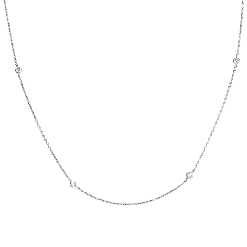 Collier Murat argent et oxydes de zirconium