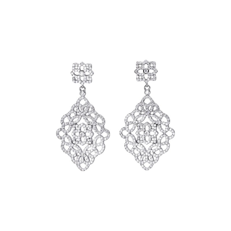 Boucles d'oreilles Murat argent et oxydes de zirconium Boucles d'oreilles Murat argent et oxydes de zirconium