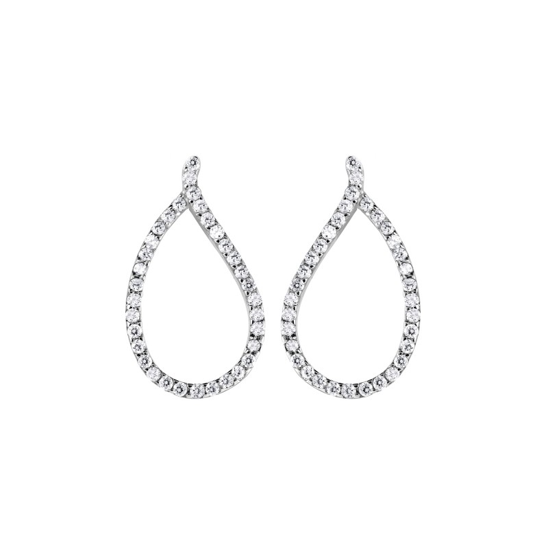 Boucles d'oreilles Murat argent et oxydes de zirconium