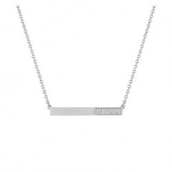 Collier Murat Rectiligne en argent oxydes de zirconium