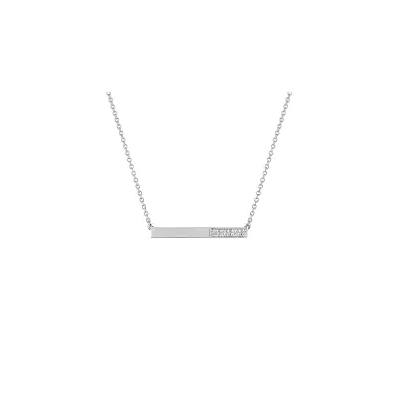 Collier Murat Rectiligne en argent oxydes de zirconium