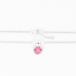 Collier Ribambelle pendentif chaîne fleur