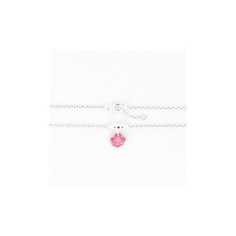 Collier Ribambelle pendentif chaîne fleur