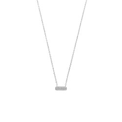 Collier microserti en argent 925/1000 et oxydes de zirconium