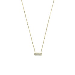 Collier microserti en argent 925/1000 et oxydes de zirconium