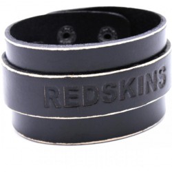 Bracelet Homme Redskins en cuir marron foncé