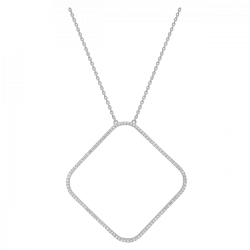 Collier Murat Graphique argent et oxydes de zirconium