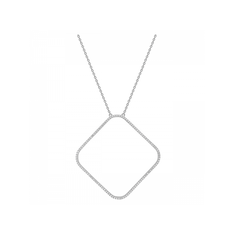 Collier Murat Graphique argent et oxydes de zirconium