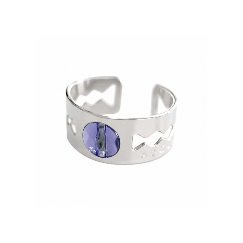 Bague Acquadila galaxie argent parme