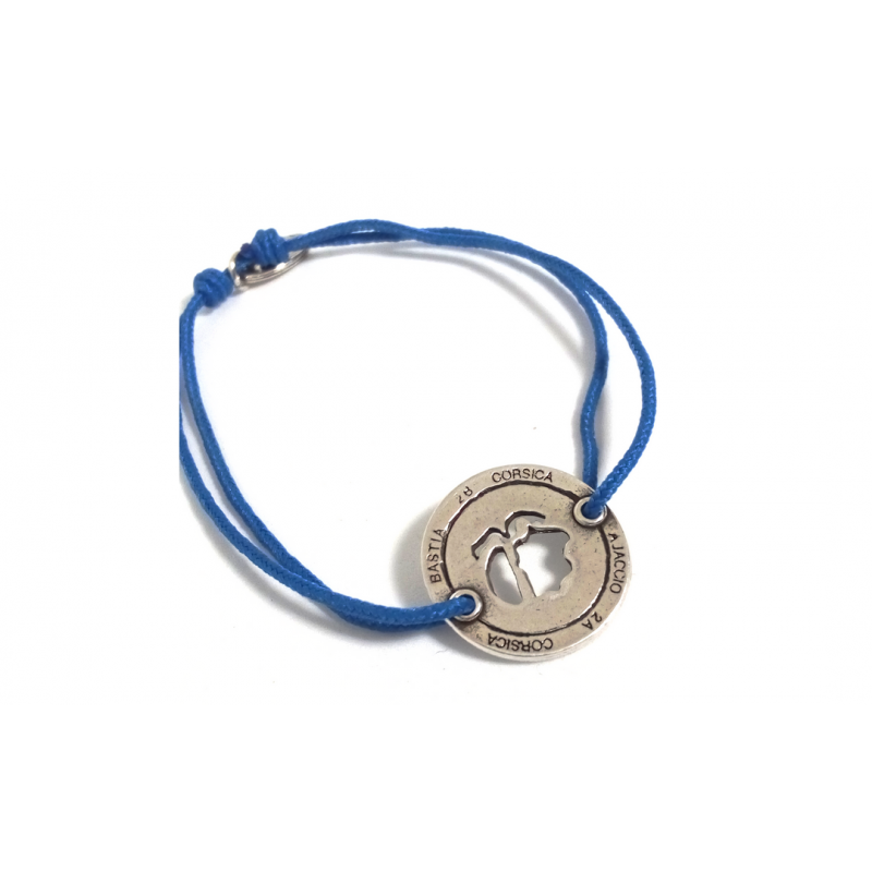 Bracelet Corse JFC cordon tête de maure Corse Bracelet Corse JFC cordon tête de maure Corse