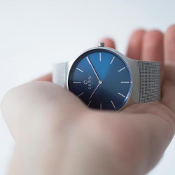 Montre Obaku acier bleu homme