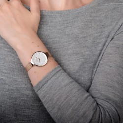 Montre Obaku plaqué or rose femme