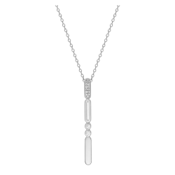 Collier Murat Graphique argent et oxydes de zirconium