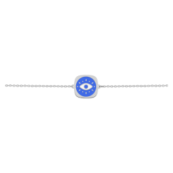 Bracelet Murat Aventure argent et laque bleu