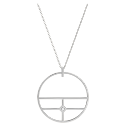 Collier Murat Graphique argent et oxydes de zirconium