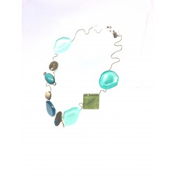 Collier en pâte de verre Nathalie Borderie