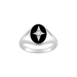 Bague Murat Royale argent, laque et oxyde de zirconium