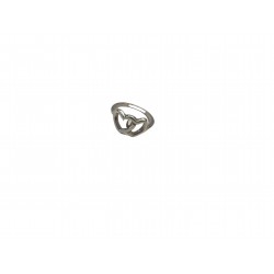 Bague Murat en argent double coeurs