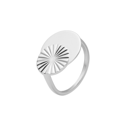 Bague Murat Graphique double cercle argent