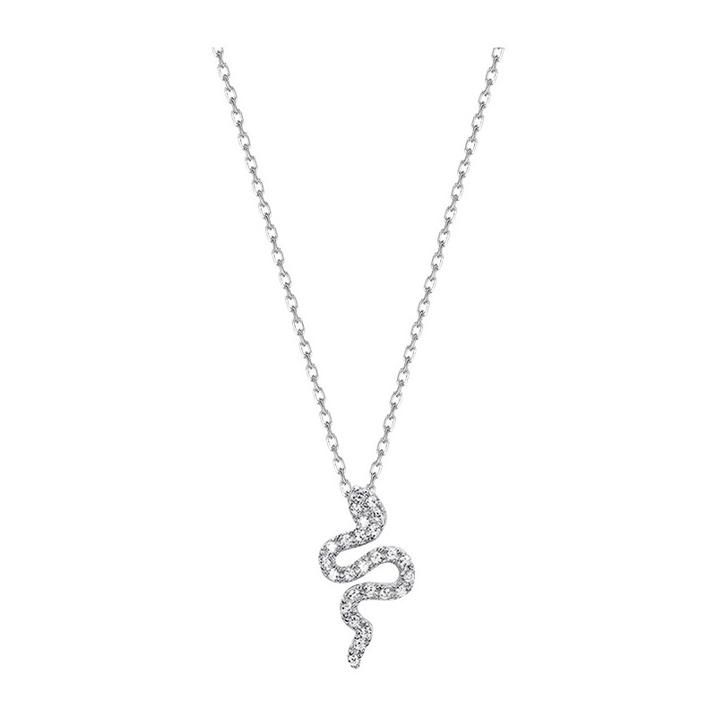 Collier Murat serpent argent oxydes de zirconium