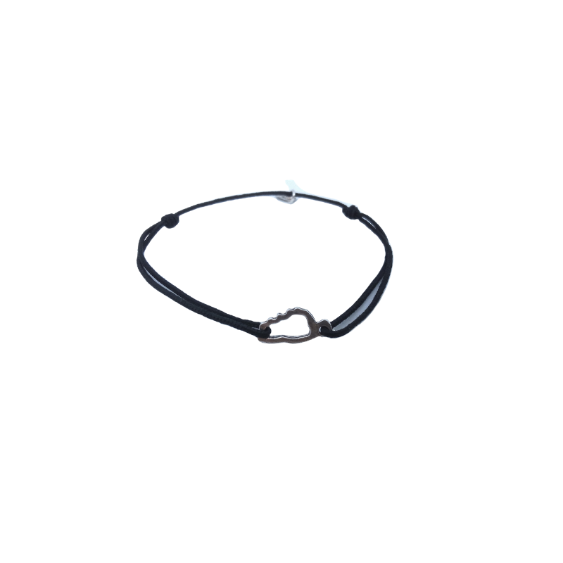 Bracelet JFC petite Corse sur cordon réglable Bracelet JFC petite Corse sur cordon réglable