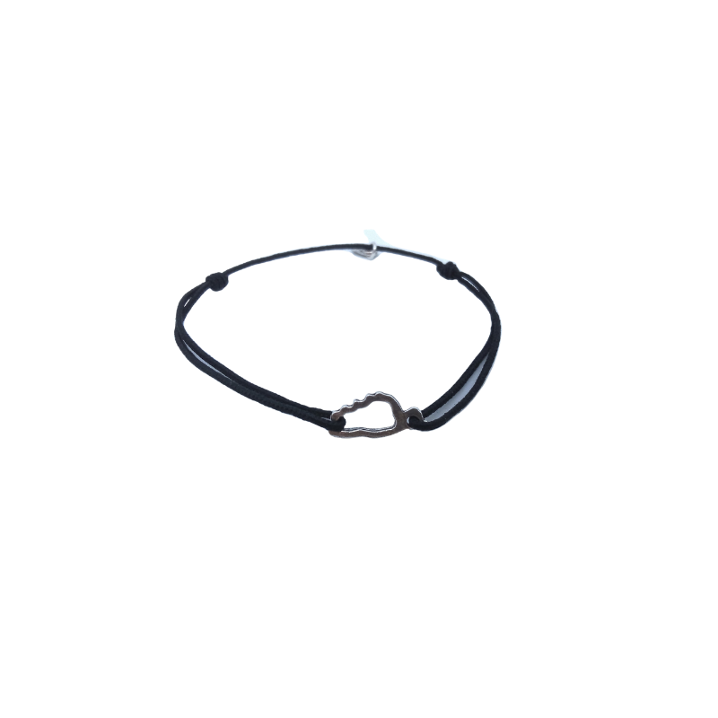 Bracelet JFC petite Corse sur cordon réglable