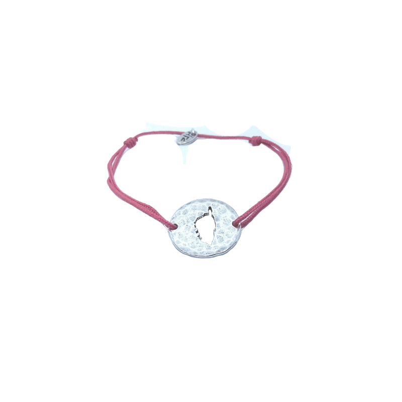 Bracelet Corse JFC Corse martelée sur cordon réglable Bracelet Corse JFC Corse martelée sur cordon réglable