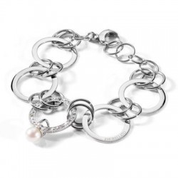 Bracelet Morellato acier cercle avec strass et perle