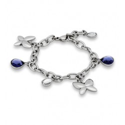 bracelet Morellato acier papillon et cristal violet