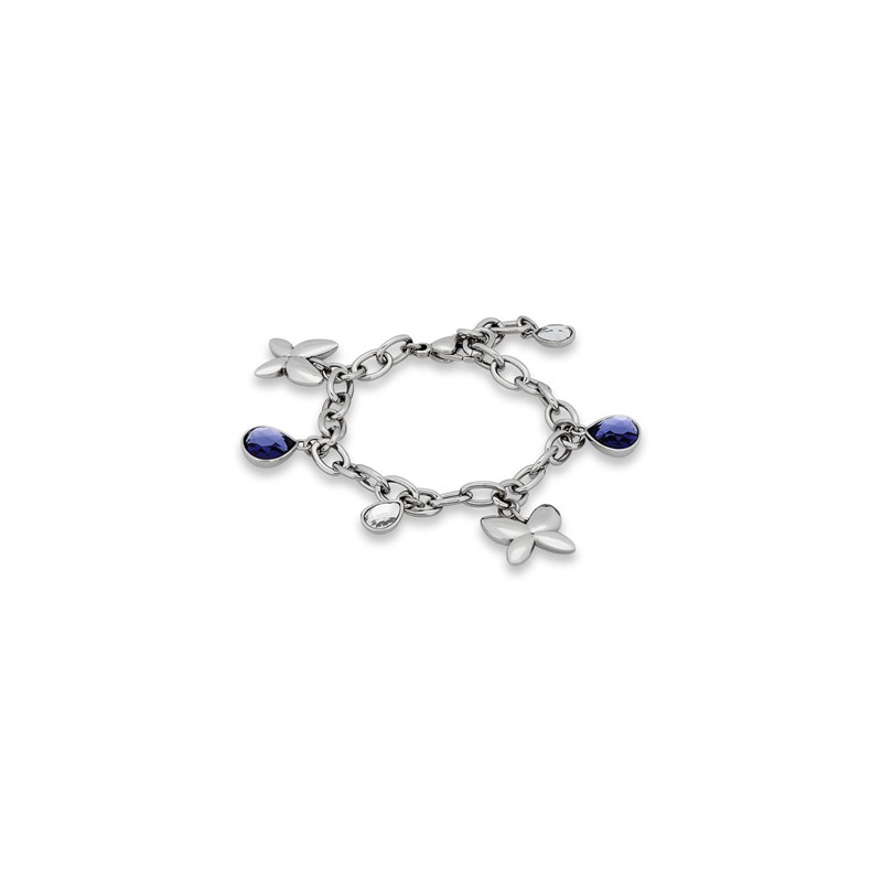 bracelet Morellato acier papillon et cristal violet
