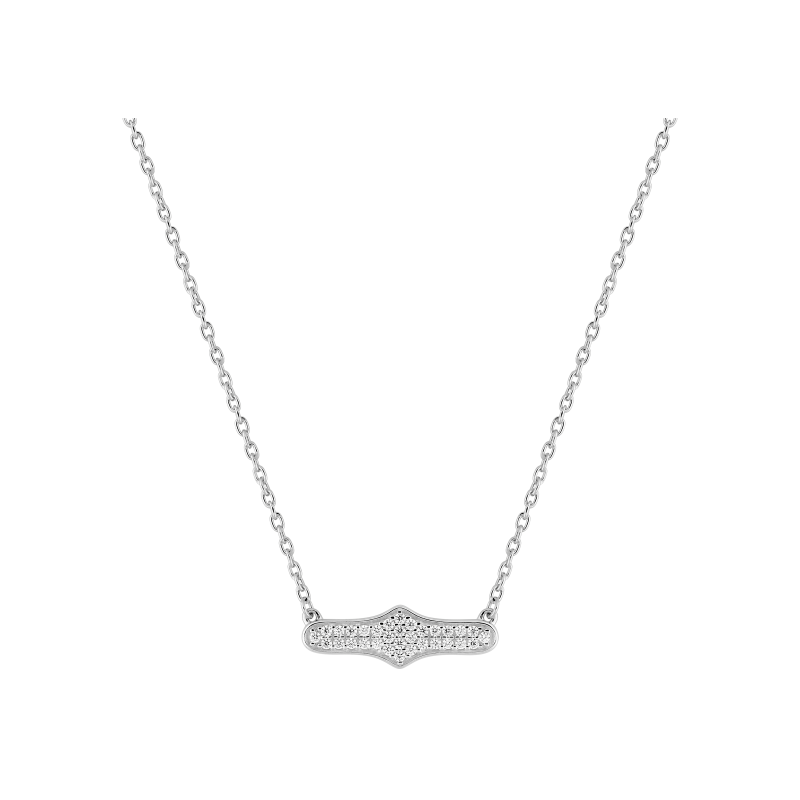 Collier Glamour en argent rhodié et oxydes Murat