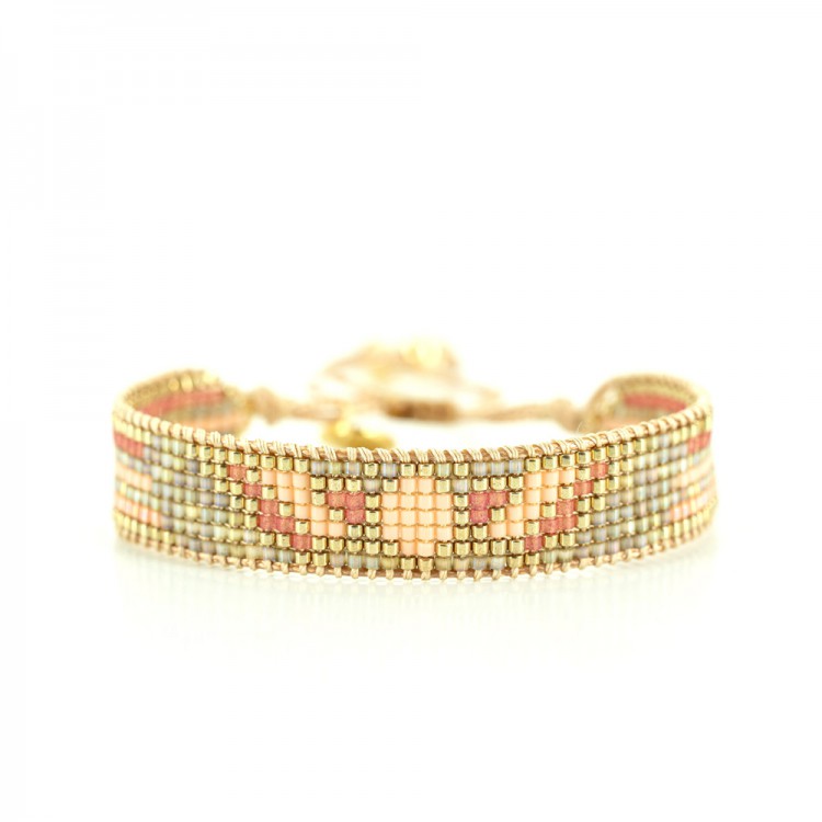 Bracelet en or jaune et laque, perles de culture, papillon