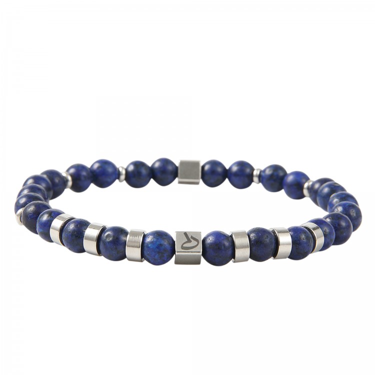 Bracelet Redskin en pierres naturelles et acier Bracelet Redskin en pierres naturelles et acier
