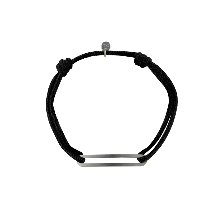 Bracelet Figaro slim brossé argent