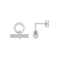 Boucles d'oreilles Argent 925% rhodié & oxydes de zirconium