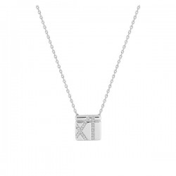 Collier Argent 925% rhodié & oxydes de zirconium