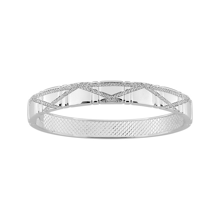 zoom_in  Bracelet jonc Argent 925‰ rhodié & oxydes de zirconium