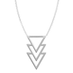 Collier Murat argent motif triangle