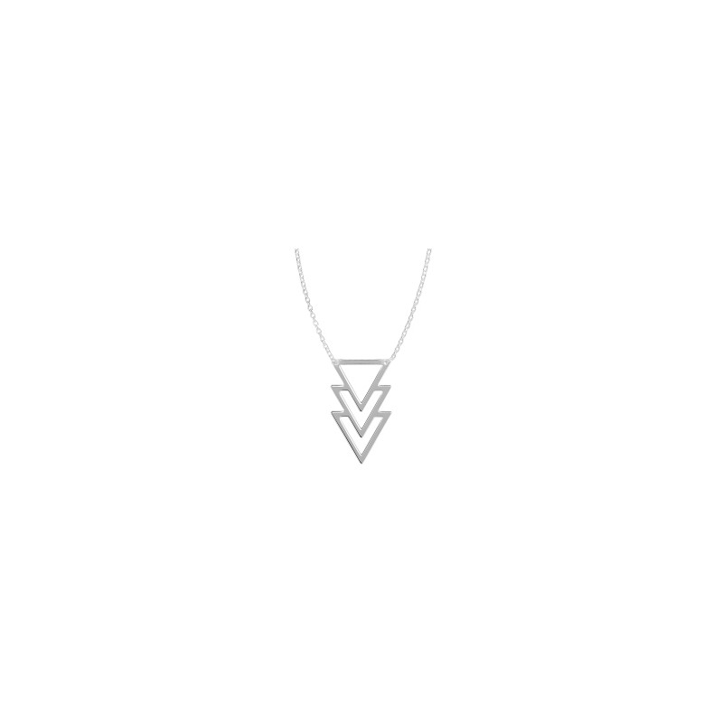 Collier Murat argent motif triangle