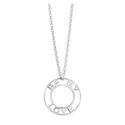 Collier Murat argent "BE MY LOVE"