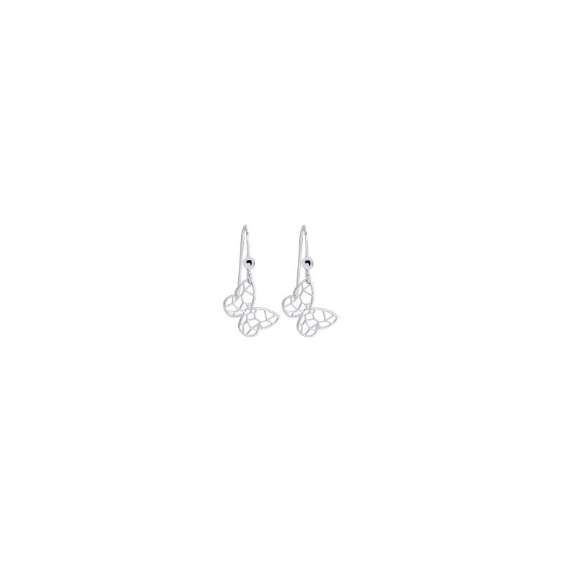 Boucles d'oreilles Murat argent Papillon