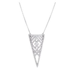 Collier Murat argent et oxydes de zirconium triangle