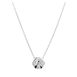 Collier Murat argent et oxydes de zirconium