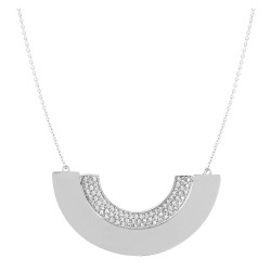 Collier Murat argent et oxydes de zirconium