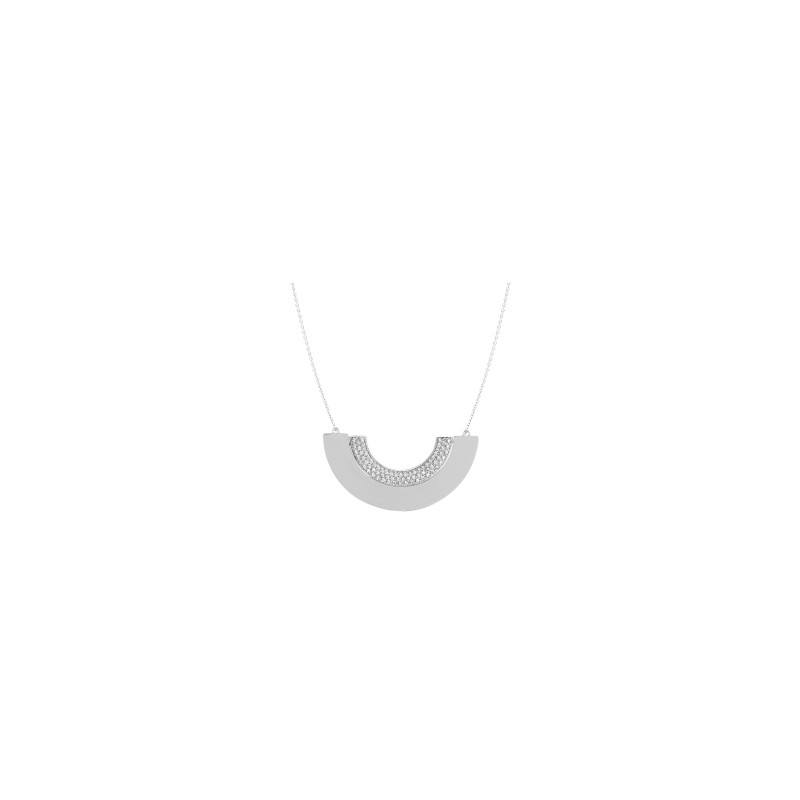 Collier Murat argent et oxydes de zirconium